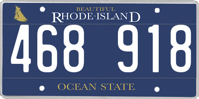 RI license plate 468918