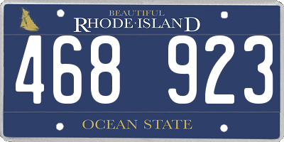 RI license plate 468923