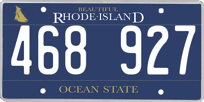RI license plate 468927