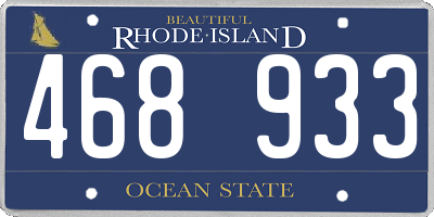 RI license plate 468933