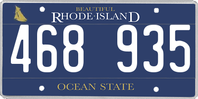 RI license plate 468935