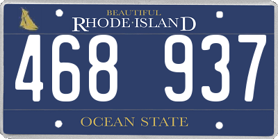 RI license plate 468937