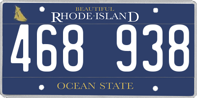 RI license plate 468938