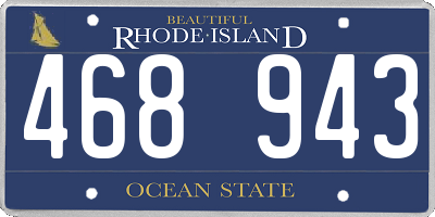 RI license plate 468943