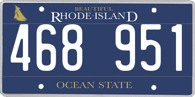 RI license plate 468951