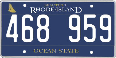 RI license plate 468959