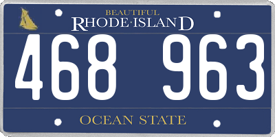 RI license plate 468963