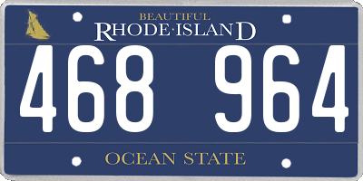 RI license plate 468964