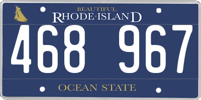 RI license plate 468967