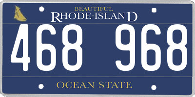 RI license plate 468968