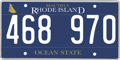 RI license plate 468970