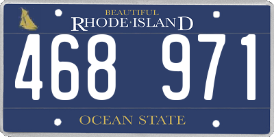 RI license plate 468971