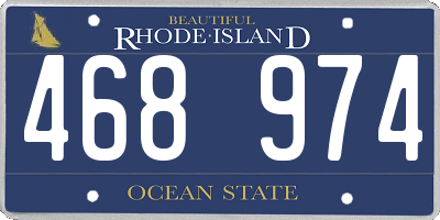 RI license plate 468974