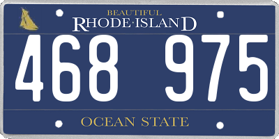 RI license plate 468975
