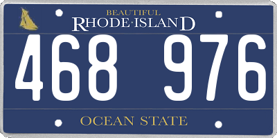 RI license plate 468976