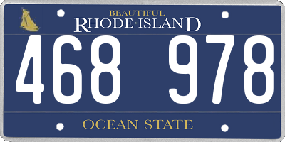 RI license plate 468978