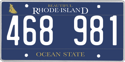 RI license plate 468981