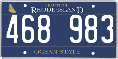 RI license plate 468983