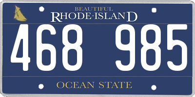 RI license plate 468985