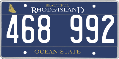RI license plate 468992