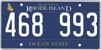 RI license plate 468993
