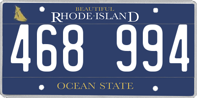 RI license plate 468994