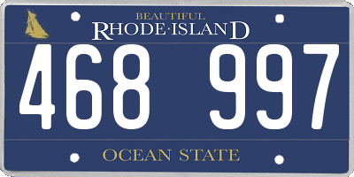 RI license plate 468997