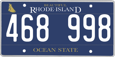 RI license plate 468998