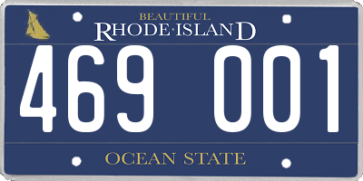 RI license plate 469001
