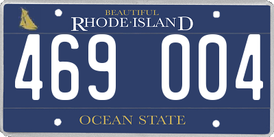 RI license plate 469004