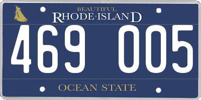 RI license plate 469005