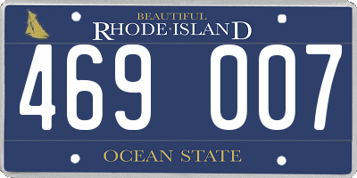 RI license plate 469007