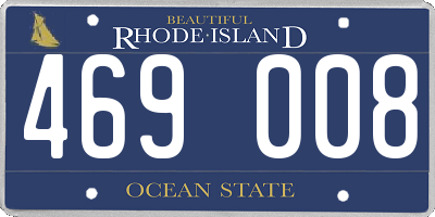 RI license plate 469008