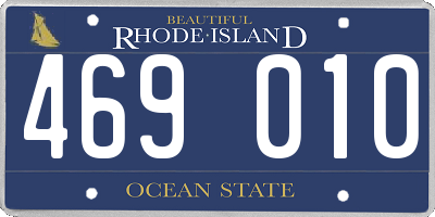 RI license plate 469010
