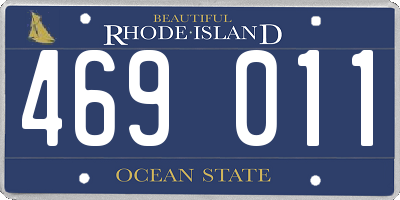 RI license plate 469011