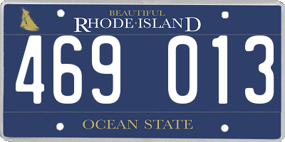 RI license plate 469013