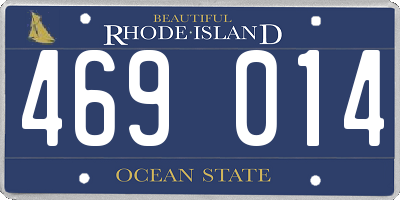 RI license plate 469014