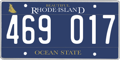 RI license plate 469017