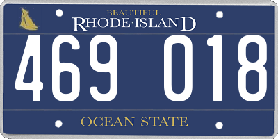 RI license plate 469018