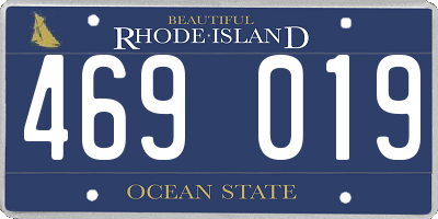RI license plate 469019