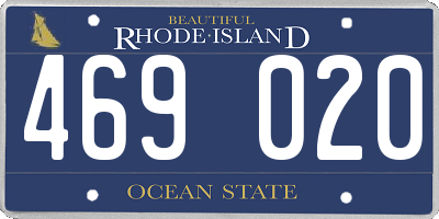 RI license plate 469020