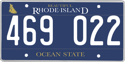 RI license plate 469022