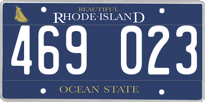 RI license plate 469023