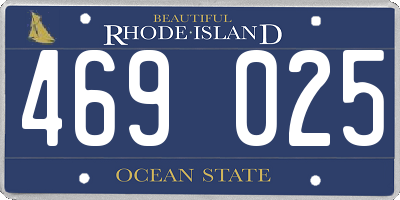 RI license plate 469025