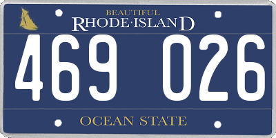 RI license plate 469026