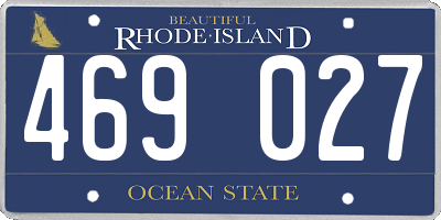 RI license plate 469027