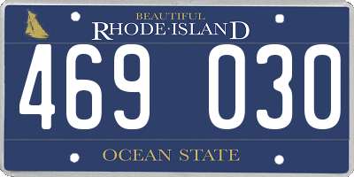 RI license plate 469030