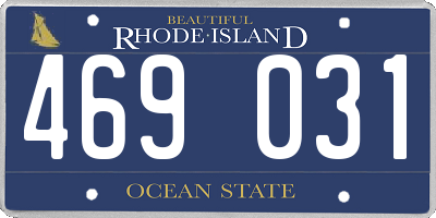 RI license plate 469031