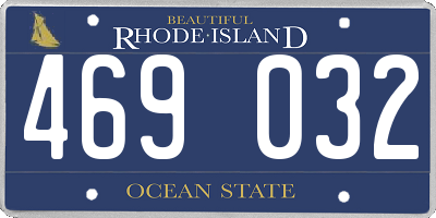RI license plate 469032