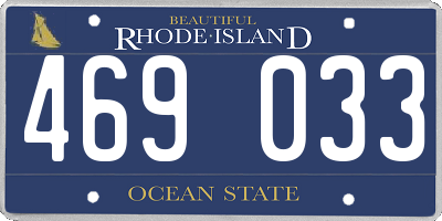 RI license plate 469033